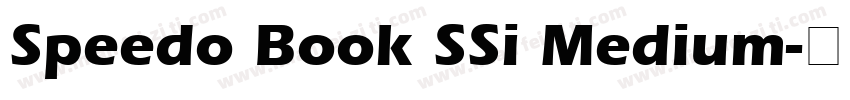 Speedo Book SSi Medium字体转换